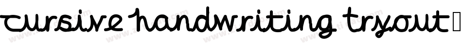 Cursive Handwriting Tryout字体转换